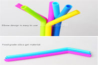 Curved Bent Drinking Silicone Straws Dishwasher Safe Any Colors Easy To Clean